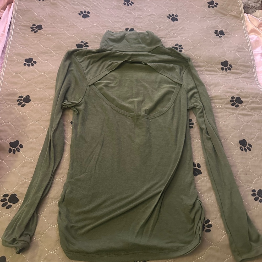 Love Olive Green Long Sleeve Top